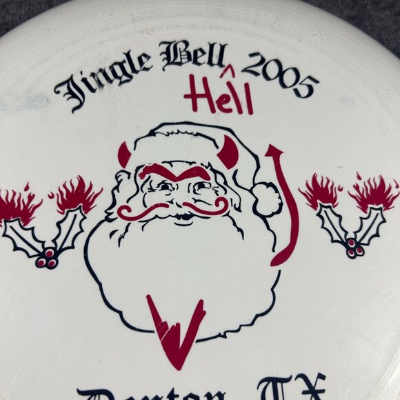 Vintage Frisbee Disc Y2K 2005 White Red Jingle Been Hell Denton TX - Picture 6 of 6